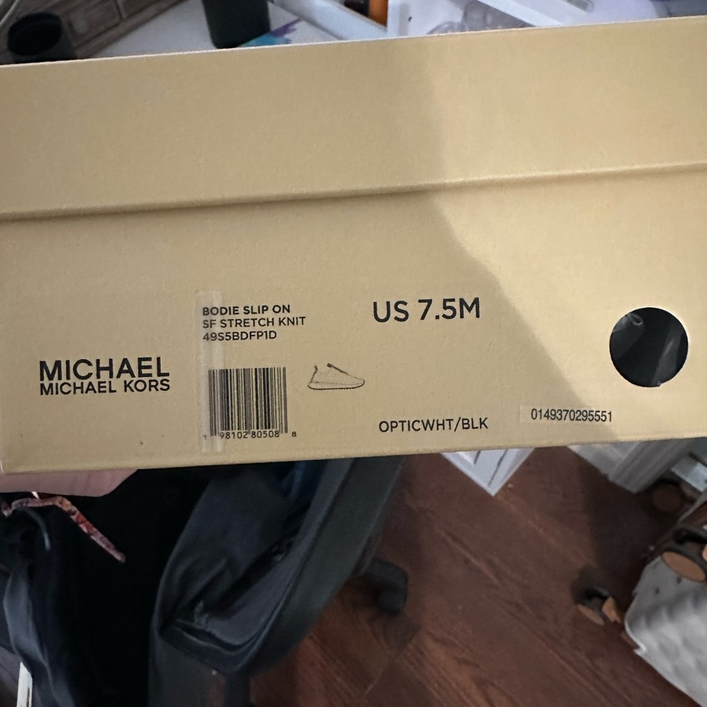 MICHAEL Michael Kors White and Black Slip-On Sneakers - Picture 2 of 2